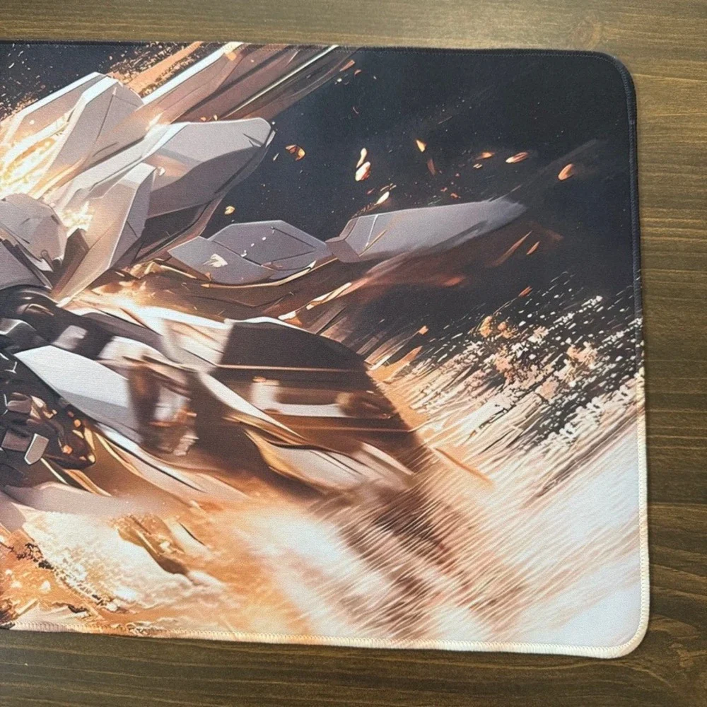 Gundam Graphic Playing Mat TCG‎ CCG Very Large 30x11 Desk Pad White Black
